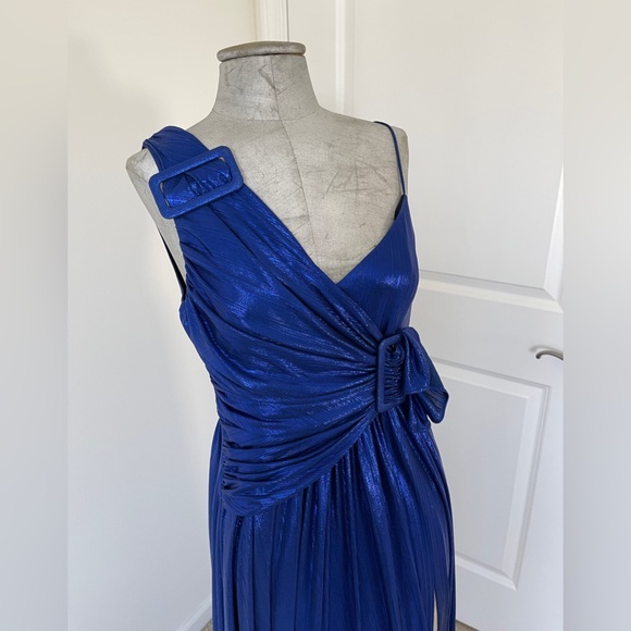 Retrofete "Natalie"Royal Blue metallic Gown - Picture 2 of 14